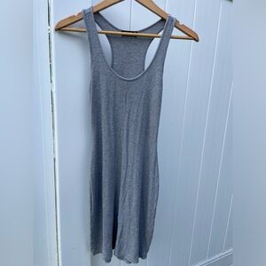 M Grey Bodycon Ribbed Racerback Tank Dress by Popular